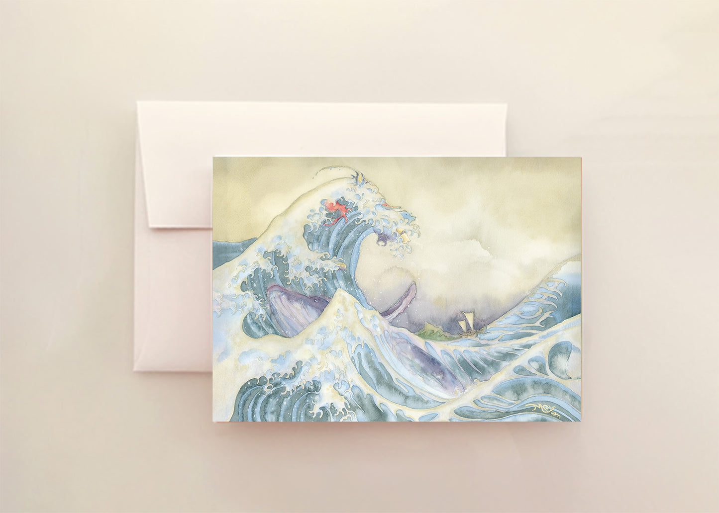 Fish Wave Greeting Card