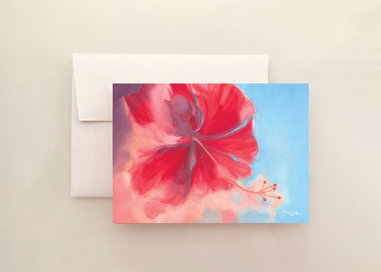 Blue Hibiscus Greeting Card