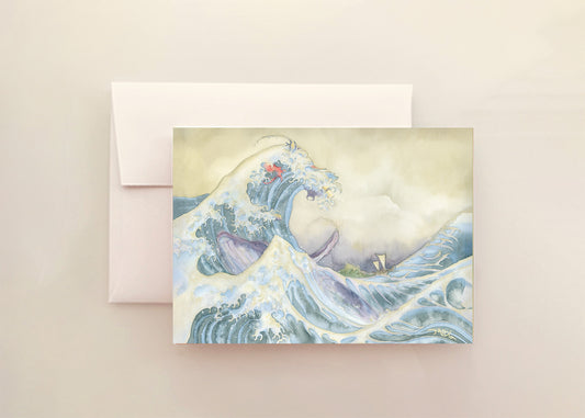 Fish Wave Greeting Card